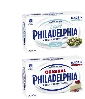 Coles Philadelphia cream cheese block 250g offer