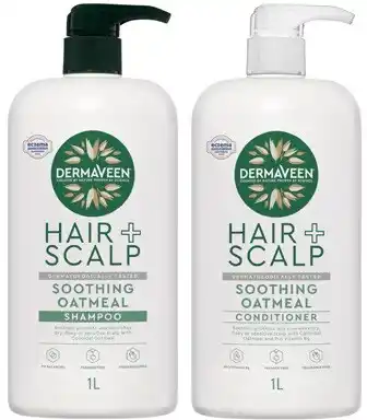 Coles Dermaveen oatmeal shampoo or conditioner 1 litre offer