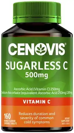Coles Cenovis sugarless c 500mg tablets 160 pack^ offer