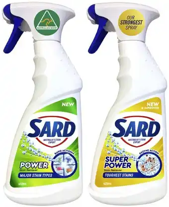 Coles Sard stain remover spray 420ml-450ml offer
