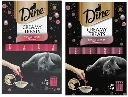 Coles Dine creamy treats cat food 4x12g offer