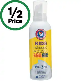 Surf life saving kids whipped mousse sunscreen spray spf50+ 160g