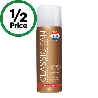 Woolworths Le tan in le can self tan 150g offer