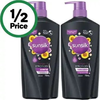 Woolworths Sunsilk shampoo or conditioner 700ml offer