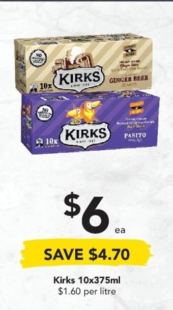 Drakes Kirks 10x375ml offer