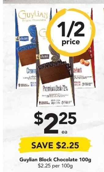 Drakes Guylian Block Chocolate 100g offer