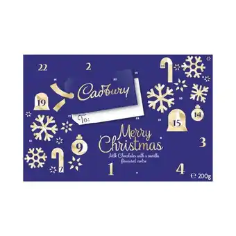 Woolworths Cadbury advent calendar 200g offer