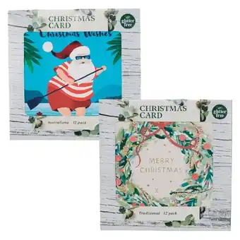 Woolworths Christmas cards square pk 12 offer