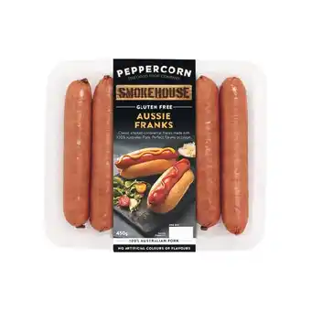 Woolworths Peppercorn smokehouse sausage varieties 450g offer
