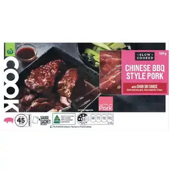 Woolworths Woolworths cook slow cook chinese bbq style pork with char sui sauce 560g offer