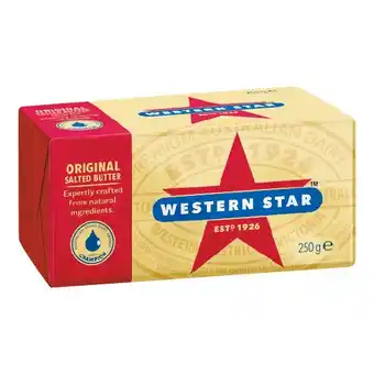 Woolworths Western star butter 250g offer