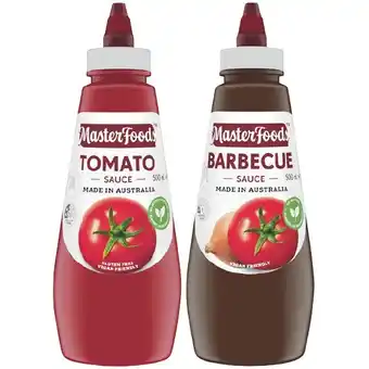 Woolworths Masterfoods tomato or barbecue sauce 475-500ml offer