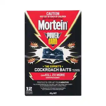 Woolworths Mortein powergard cockroach baits pk 12 offer