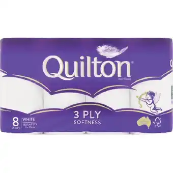 Woolworths Quilton toilet tissue pk 8 offer