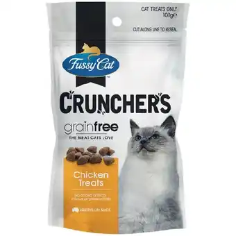 Woolworths Fussy cat crunchers cat treats 100g offer