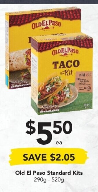 Drakes Old El Paso Standard Kits 290g - 520g offer