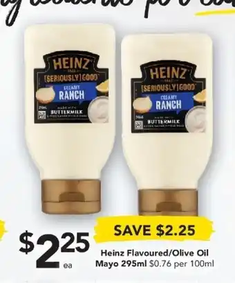 Drakes Heinz Flavoured/Olive Oil Mayo 295ml offer