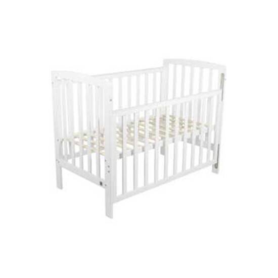 Childcare baby newborn solid timber cot with slat side bristol nursery