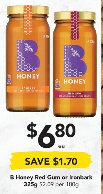 B Honey Red Gum or Ironbark 325g