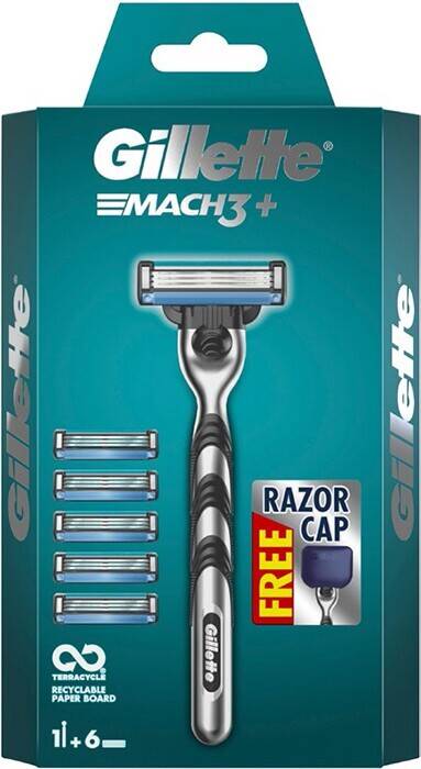 BIG W Gillette mach3+ razor replacement cartridges 1 handle 6 cartridges offer
