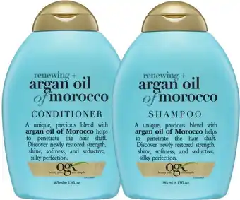 BIG W Ogx argan oil shampoo or conditioner 385ml offer