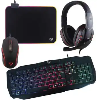 BIG W Laser gaming pc headset, keypad, keyboard & mouse gaming bundle offer