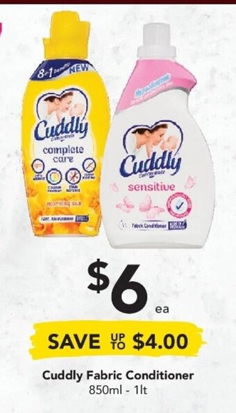 Drakes Cuddly Fabric Conditioner 850ml - 1lt offer