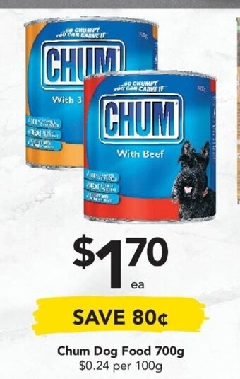 Drakes Chum Dog Food 700g offer