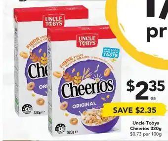 Drakes Uncle Tobys Cheerios 320g offer