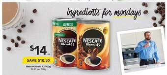 Drakes Nescafe Blend 43 500g offer