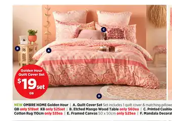 Spotlight Golden Hour Quilt Cover Set offer