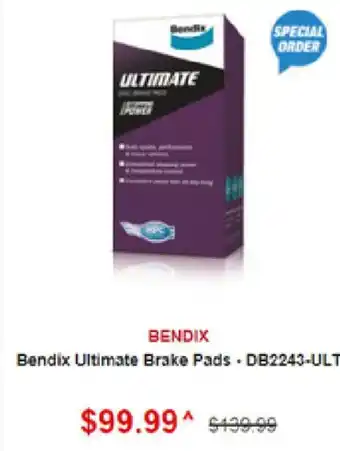 SuperCheap Auto Bendix Ultimate Brake Pads - DB2243 - ULT offer