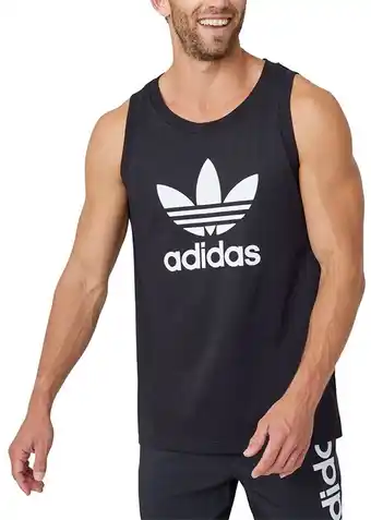 BIG W Adidas men’s trefoil tank - black offer