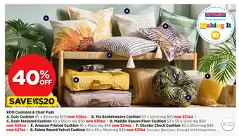 Spotlight Koo Cushions & Chair Pads - A. Dais Cushion 45 x 45cm offer