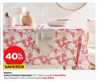 Spotlight Napery Aurora Printed Tablecloth 150 x 300cm offer