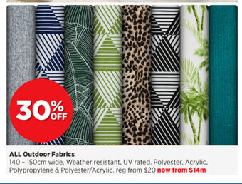 Spotlight All Outdoor Fabrics 140 - 150cm offer