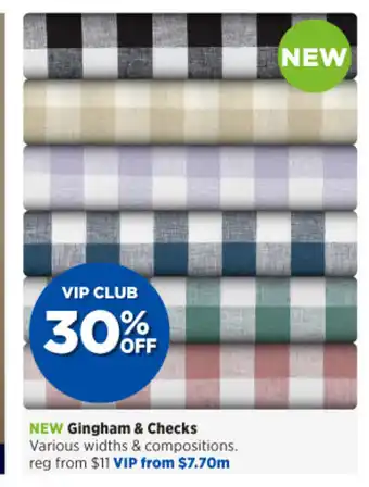 Spotlight NEW Gingham & Checks offer