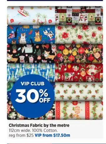 Spotlight Christmas Fabric by the Meter 112cm offer