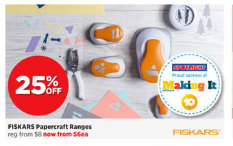 Spotlight Fiskars papercraft Ranges offer