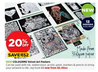 Spotlight NEW Colourme Velvet Art Posters offer