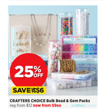Spotlight Crafters Choice Bulk bead & Gem Packs offer