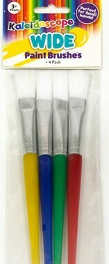BIG W Kaleidoscope 4-Pack Kids Wide Brushes offer
