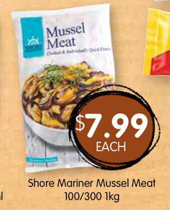 Spudshed Shore Mariner Mussel Meat 100/300 1kg offer