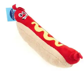 BIG W Tails Dog Toy Giant Hotdog Plush offer