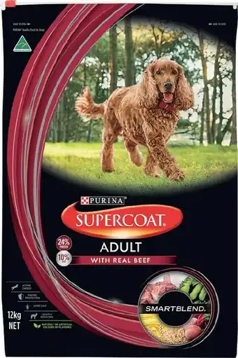 BIG W Supercoat Dry Dog Food 12kg - Beef offer