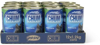 BIG W Chum 12-Pack Dog Food Can 1.2kg - Lamb offer