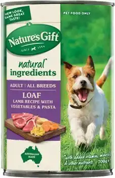 Natures Gift Dog Food Can 700g - Lamb, Pasta & Vegetable