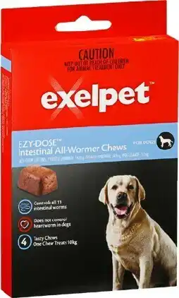 BIG W Exelpet 4-Pack Ezy-Dose Intestinal All-Wormer for Dogs offer