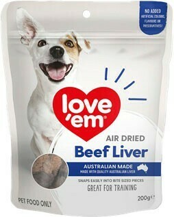 Love'em Beef Liver Dog Treats 200g