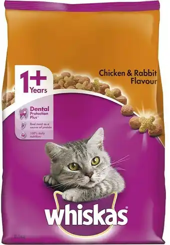 BIG W Whiskas Dry Cat Food 6.5kg - Chicken & Rabbit offer